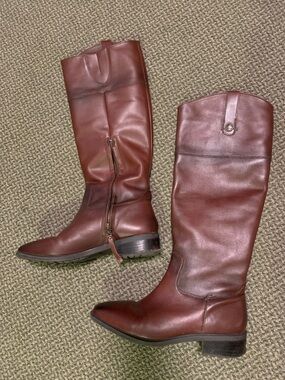 Sam Edelman Tall Leather Riding Boots in Brown